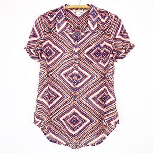Lucky brand Women’s Small short sleeve sheer boho